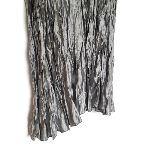 NWT Lee Andersen Crushed Dress in Silver/Grey - Picture 2 of 7